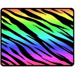 Rainbow Tiger Double Sided Fleece Blanket (Medium)