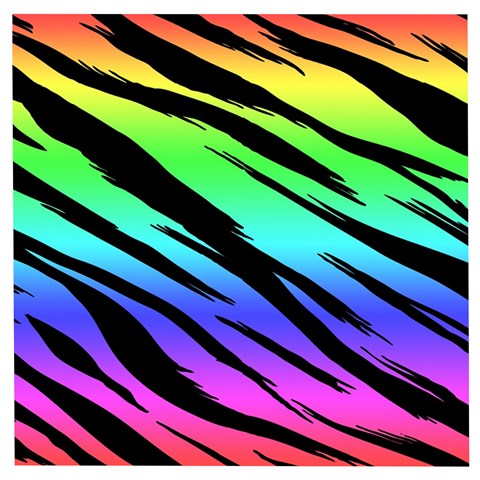 Rainbow Tiger Wooden Puzzle Square from ArtsNow.com Front