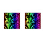 Rainbow Zebra Cufflinks (Square)