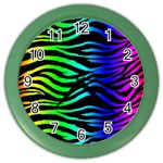Rainbow Zebra Color Wall Clock
