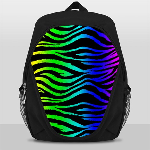 Rainbow Zebra Backpack Bag from ArtsNow.com Front