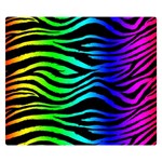 Rainbow Zebra Double Sided Flano Blanket (Small)