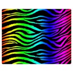 Rainbow Zebra Double Sided Flano Blanket (Medium)