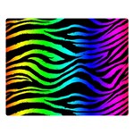 Rainbow Zebra Double Sided Flano Blanket (Large)