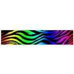 Rainbow Zebra Small Flano Scarf