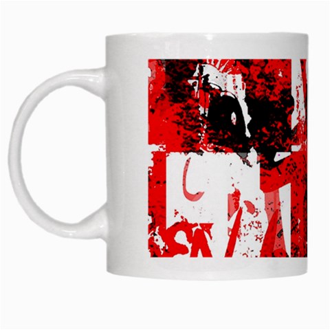 Red Graffiti White Mug from ArtsNow.com Left
