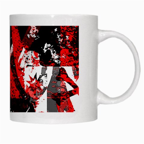 Red Graffiti White Mug from ArtsNow.com Right