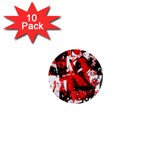 Red Graffiti 1  Mini Button (10 pack) 