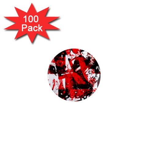 Red Graffiti 1  Mini Magnet (100 pack)  from ArtsNow.com Front