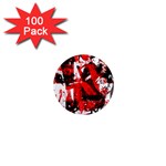 Red Graffiti 1  Mini Magnet (100 pack) 