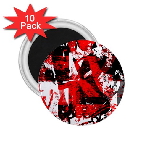 Red Graffiti 2.25  Magnet (10 pack) from ArtsNow.com Front