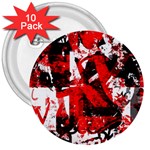 Red Graffiti 3  Button (10 pack)