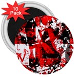 Red Graffiti 3  Magnet (10 pack)