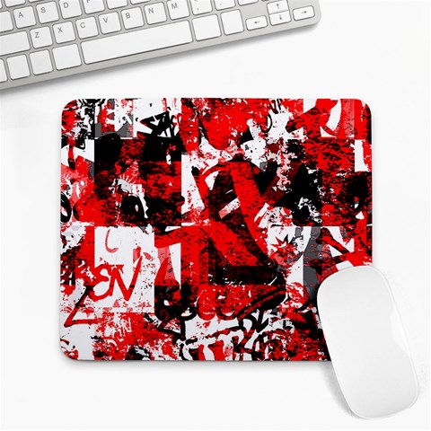 Red Graffiti Large Mousepad from ArtsNow.com Front