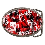 Red Graffiti Belt Buckle