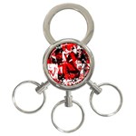 Red Graffiti 3-Ring Key Chain