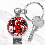 Red Graffiti Nail Clippers Key Chain