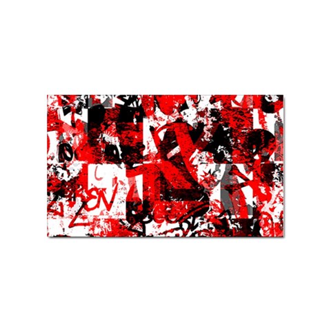 Red Graffiti Sticker (Rectangular) from ArtsNow.com Front