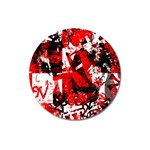 Red Graffiti Magnet 3  (Round)