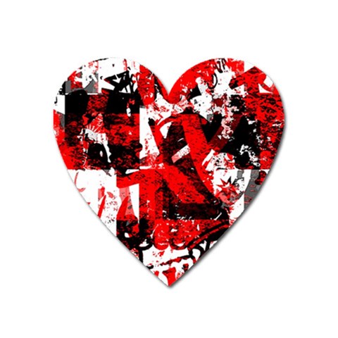 Red Graffiti Magnet (Heart) from ArtsNow.com Front
