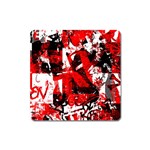 Red Graffiti Magnet (Square)