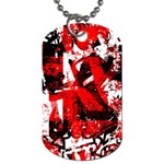 Red Graffiti Dog Tag (One Side)