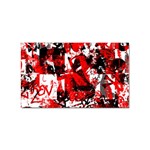 Red Graffiti Sticker Rectangular (100 pack)