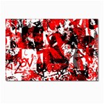 Red Graffiti Postcard 4  x 6 