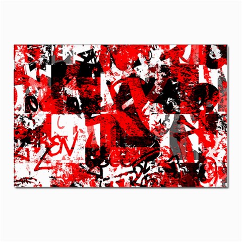 Red Graffiti Postcards 5  x 7  (Pkg of 10) from ArtsNow.com Front