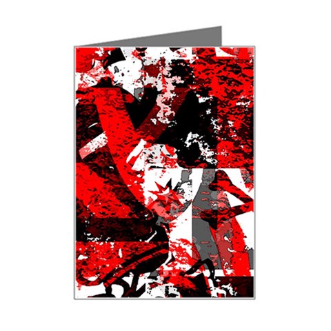 Red Graffiti Mini Greeting Card from ArtsNow.com Left