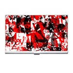 Red Graffiti Business Card Holder