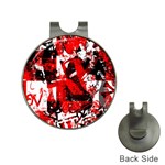 Red Graffiti Golf Ball Marker Hat Clip