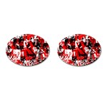 Red Graffiti Cufflinks (Oval)