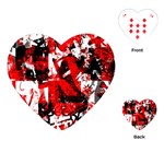 Red Graffiti Playing Cards Single Design (Heart)