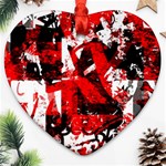 Red Graffiti Heart Ornament (Two Sides)