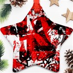Red Graffiti Star Ornament (Two Sides)