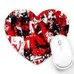 Red Graffiti Heart Mousepad
