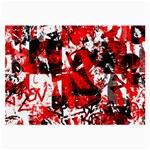 Red Graffiti Large Glasses Cloth