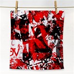 Red Graffiti Face Towel