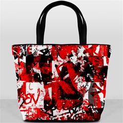 Red Graffiti Bucket Bag from ArtsNow.com Front