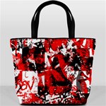 Red Graffiti Bucket Bag