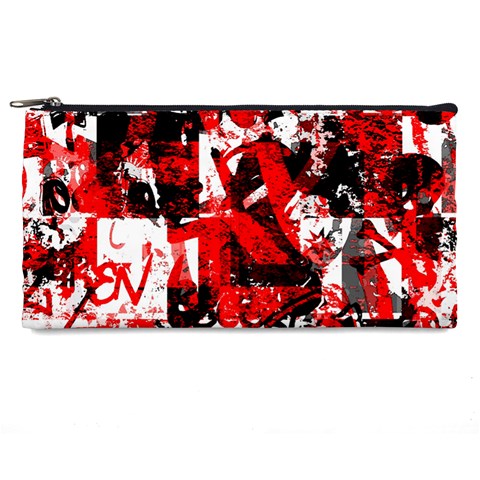 Red Graffiti Pencil Case from ArtsNow.com Front