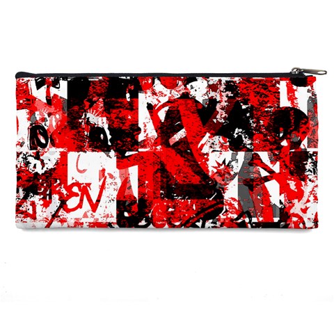 Red Graffiti Pencil Case from ArtsNow.com Back