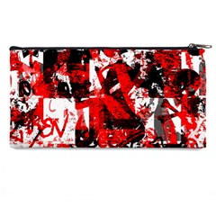 Red Graffiti Pencil Case from ArtsNow.com Back