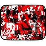 Red Graffiti Double Sided Fleece Blanket (Mini)