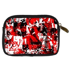 Red Graffiti Digital Camera Leather Case from ArtsNow.com Back