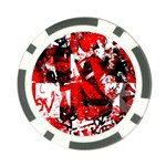 Red Graffiti Poker Chip Card Guard (10 pack)