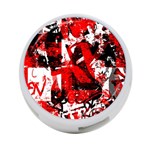 Red Graffiti 4-Port USB Hub (One Side)