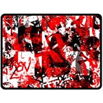 Red Graffiti Fleece Blanket (Large)