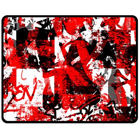 Red Graffiti Fleece Blanket (Medium) from ArtsNow.com 60 x50  Blanket Front